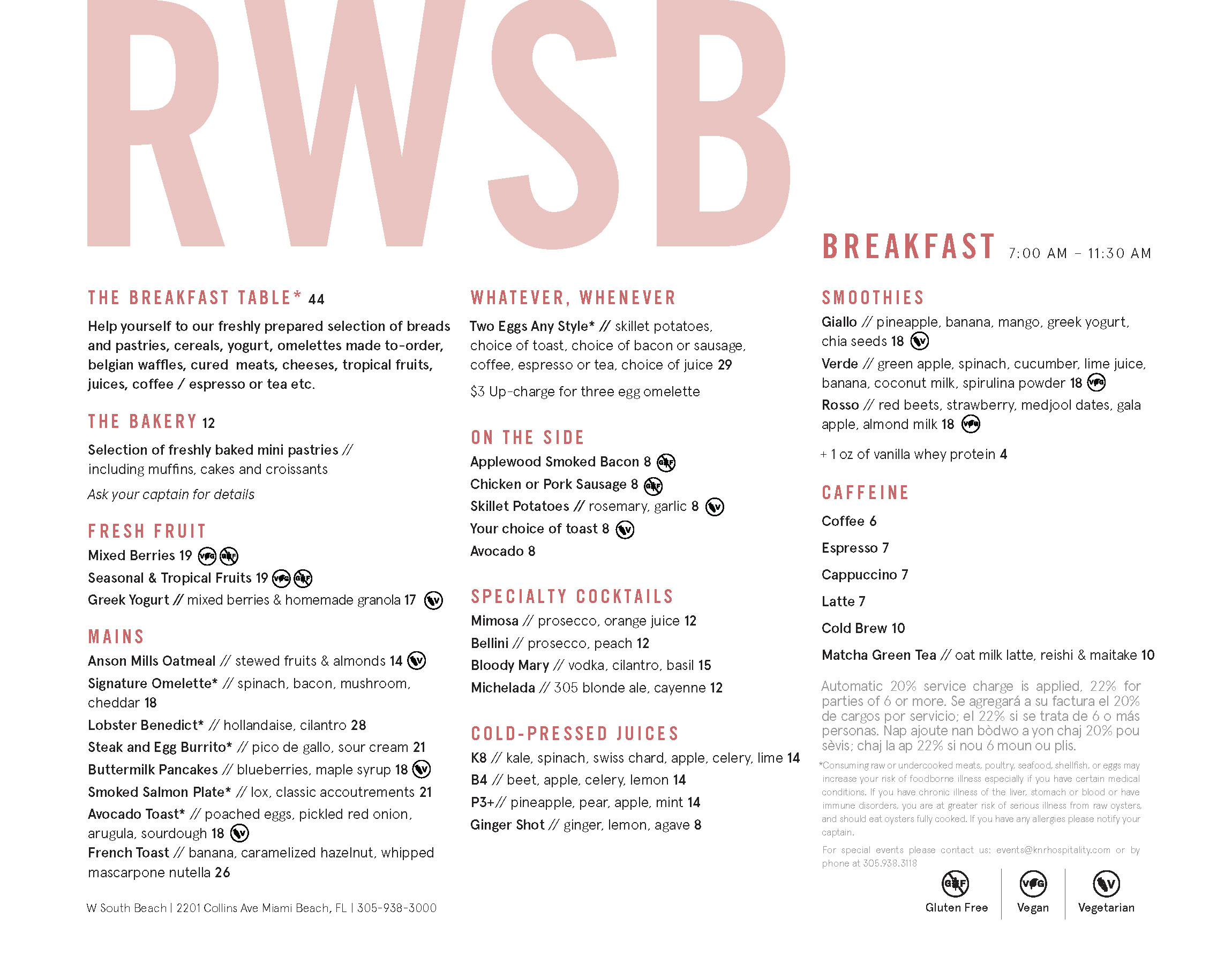 Breakfast Menu