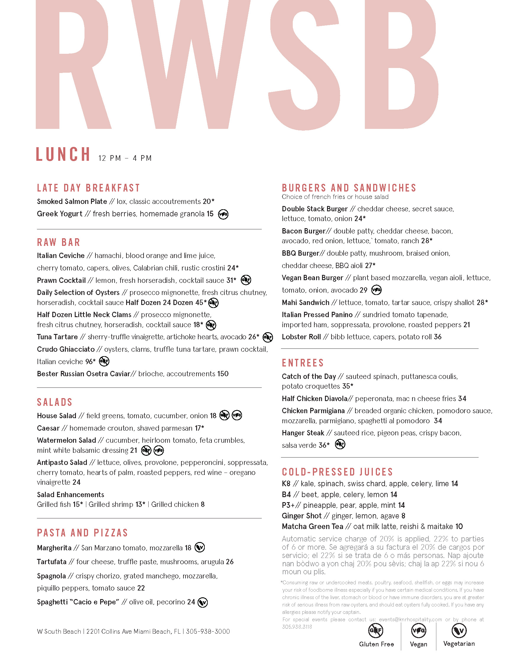 Lunch Menu